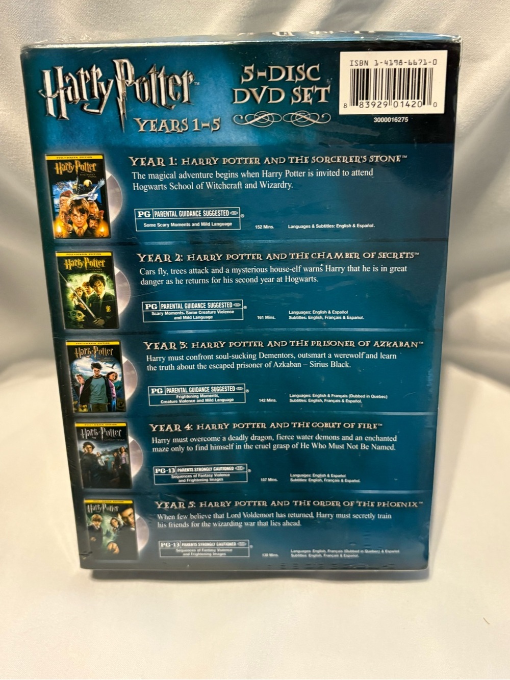 Harry Potter Years 1-5 5-Disc DVD Set Sealed NWT - Picture 2 of 4
